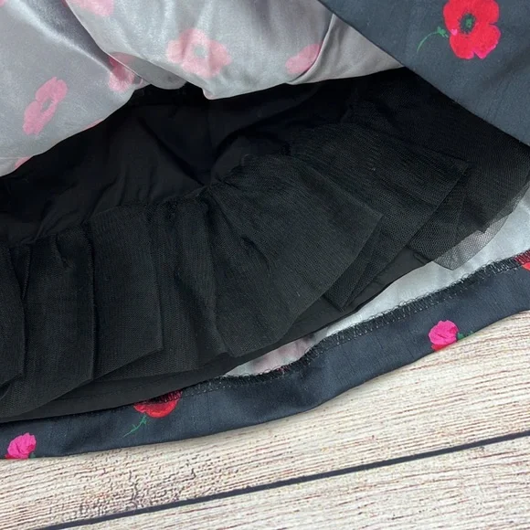 Gymboree Red and Black Poppy Taffeta Bow Back Dress Girls Size 5T - Picture 6 of 6